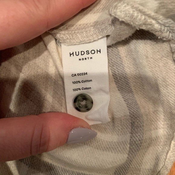 Beige/taupe button up flannel shirt 100% cotton - Picture 9 of 9